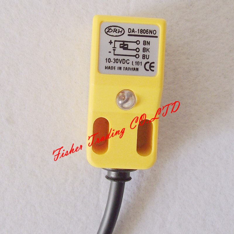 DRH DA-1805NO 18MM rectangular proximity switch with PBT reinforce,acidproof /alkaliproof/ waterproof approach sensor for metal