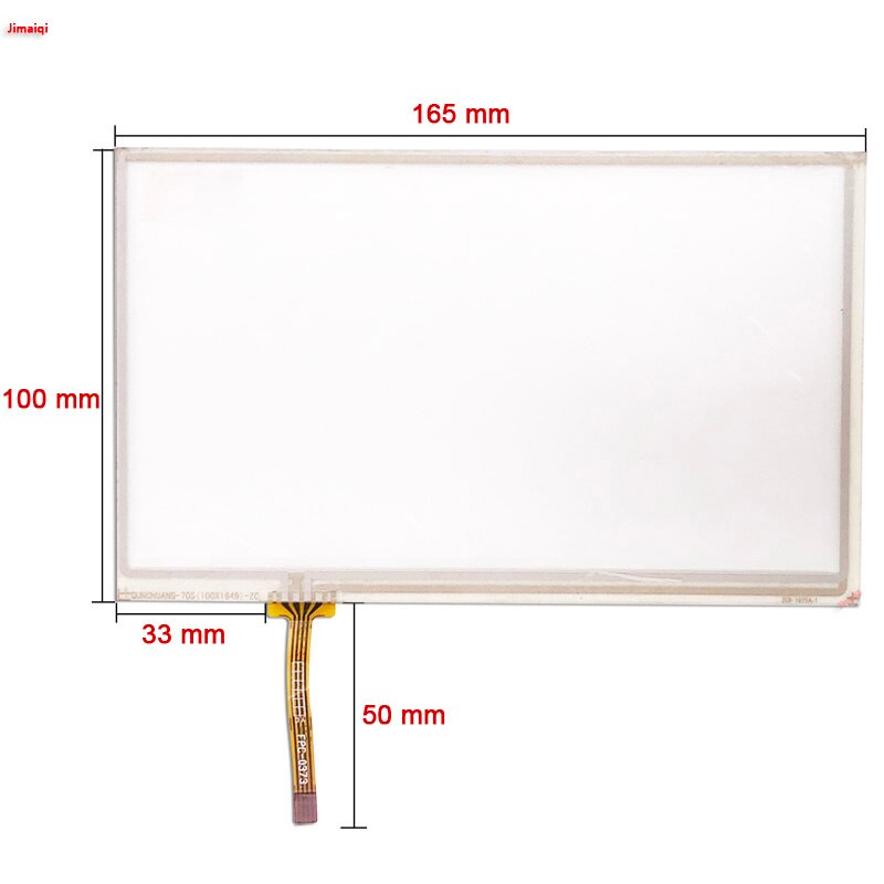 165*100mm 165mm * 100 mm 4pin resistivo 7 &quot;pollici Touch Screen Panel Digitizer sensor per auto DVD PLC Phantom SPT-200 vetro