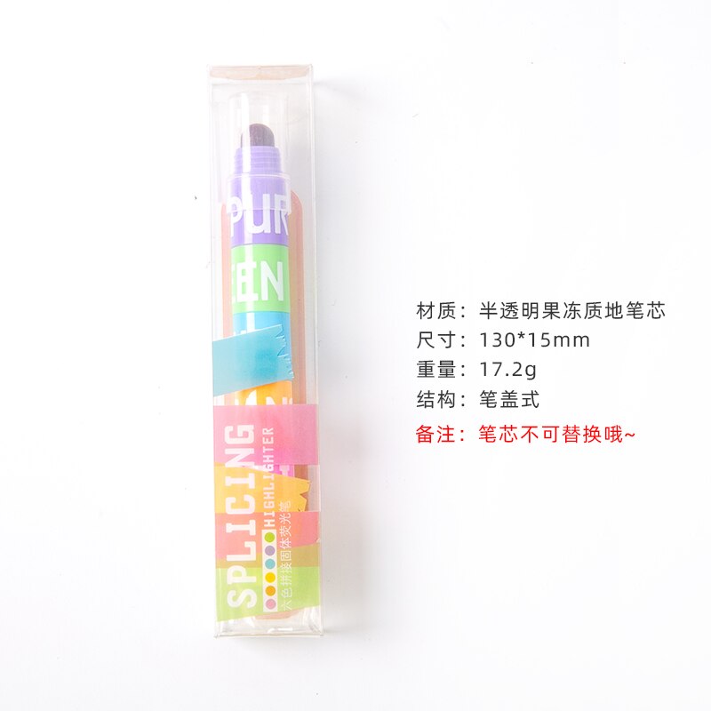 Surligneur Pastel arc-en-ciel pour la papeterie scolaire: A