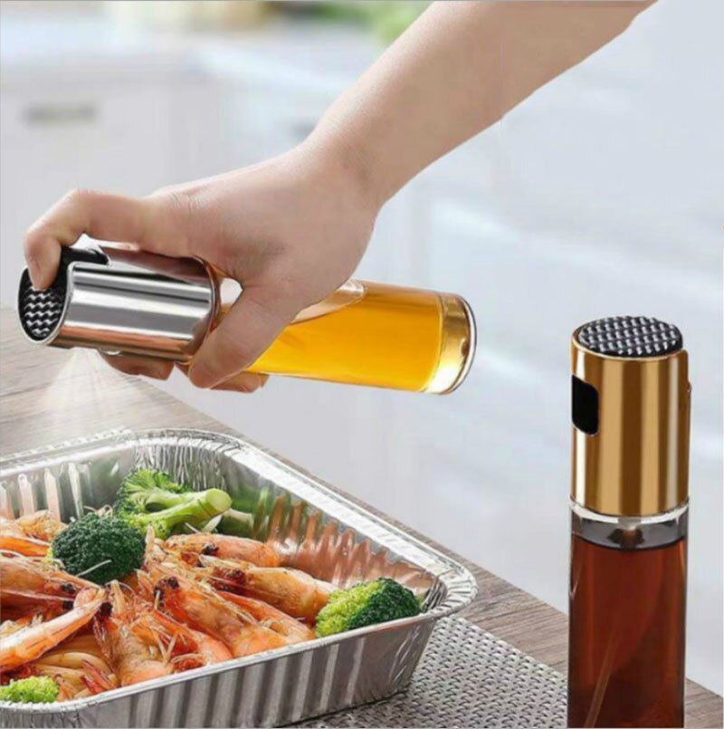 Flacone spray da cucina a spinta barbecue bottiglia spray per olio d'oliva bottiglia per condimento aceto salsa di soia spray oliatore strumento per insalata da cucina