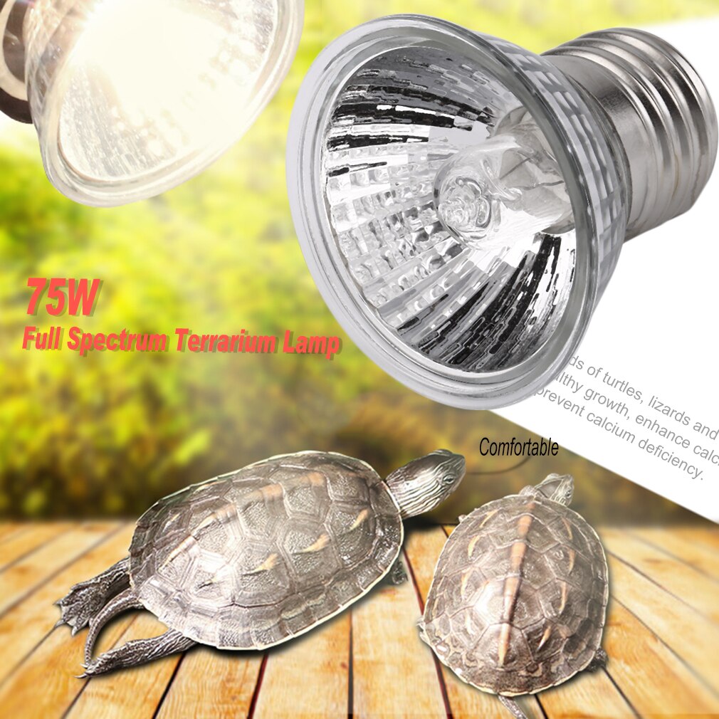 UVB 75W Compact Bulb Full Spectrum Terrarium Lamp Ideal Spectrum For Turtles Reptiles Amphibians water