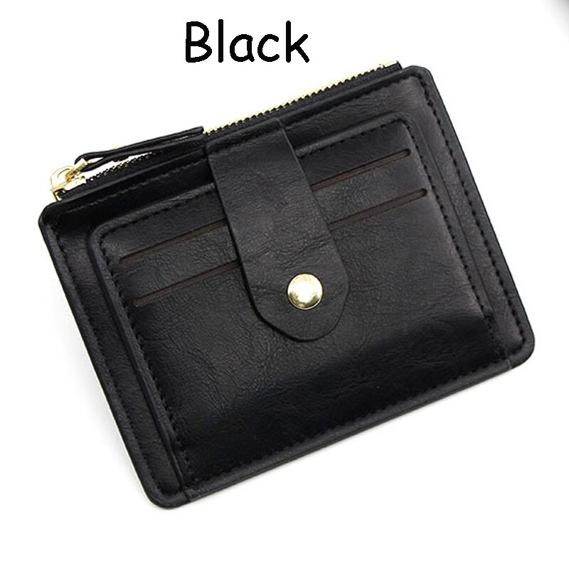 Slim Card Holder Front Pocket RFID Blocking Minimalist Wallet for women: black