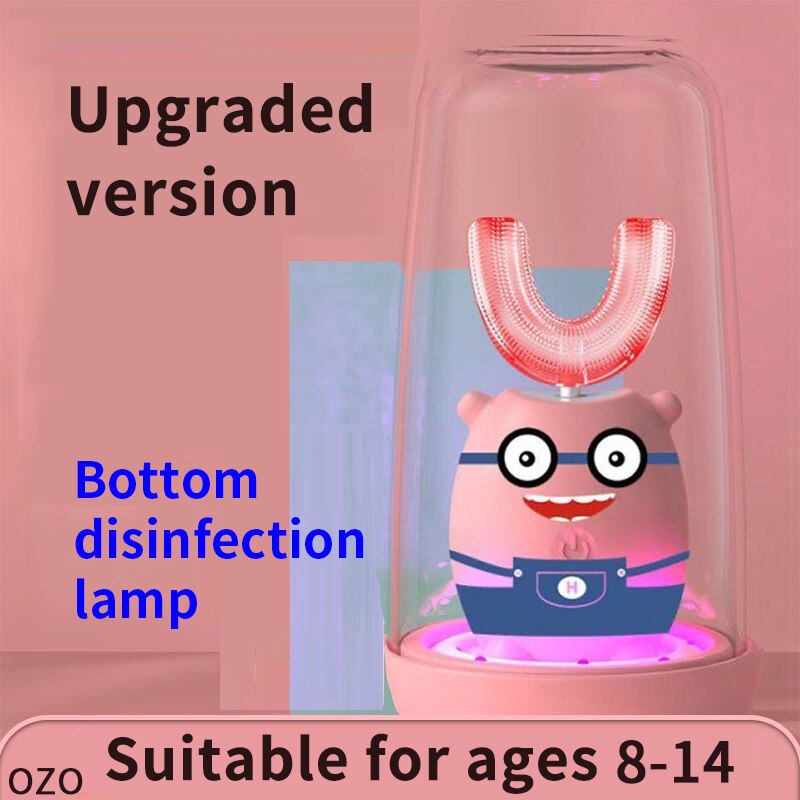 Children Smart 360 Degrees Electric Toothbrush Kids Silicon Automatic Ultrasonic Teeth Tooth Brush Cartoon Pattern XaoMi U