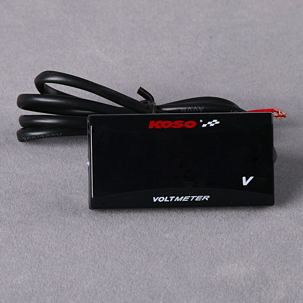 Koso-voltímetro Digital Universal para motocicleta, Mini medidor LED rectangular de voltaje, 12V