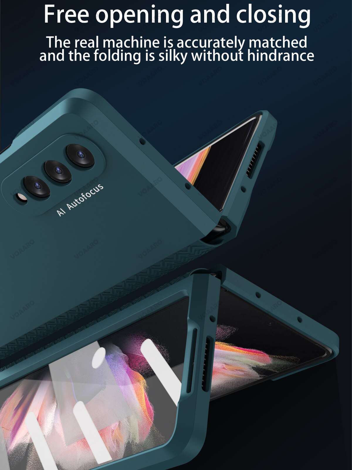 Para samsung galaxy z dobrar 3 dobradiça caso com filme de vidro frontal para galaxy z dobrar 3 5g tpu dobradiça caso completo telefone protetor funda