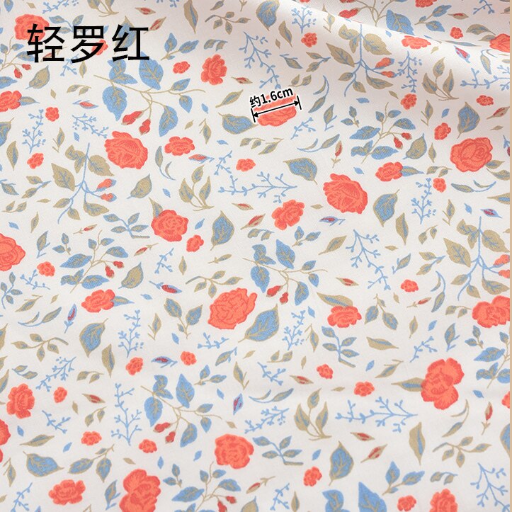 140x50cm Pastoral Floral Twill Cotton poplin Fabric DIY Children's Wear Cloth Make Bedding Quilt Decoration Home 160-180g/m: xmtb152