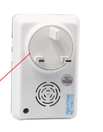 Timbre Inalámbrico impermeable AC220V 28 Melody, felpudos para casa con 1 botón + 3 receptores de timbre para interior 1V3: UK