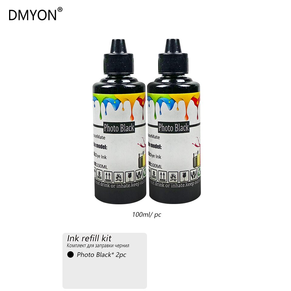 DMYON PGI550 CLI551 Ink Refill Kit Compatible for Canon PIXMA IP7250 MG5450 MG6350 MG7150 MG6450 MG5550 MX925 MX725 Printer: 2 photo black