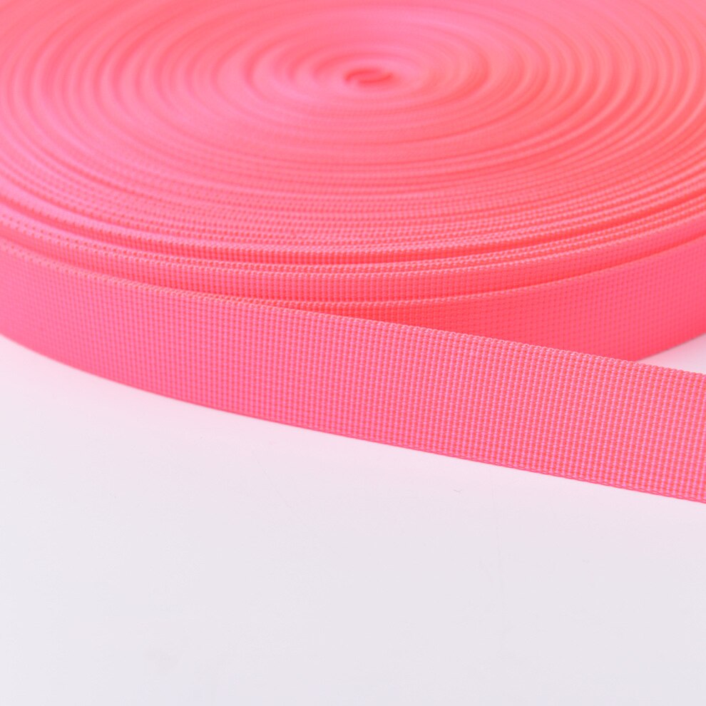 5 Meter 25Mm Dikker Polyeste Lint Heuptas Singels Nylon Knapzak Strapping Naaien Tas Riem Accessoires: Pink
