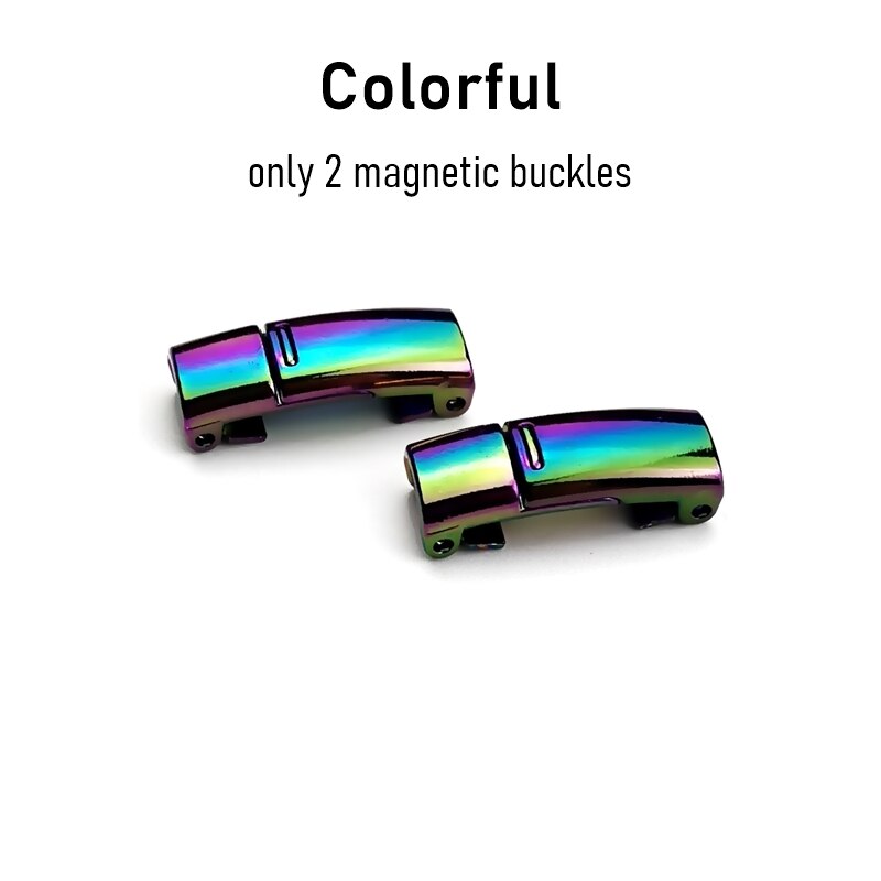 1 para sznurowadła magnetyczne trampki elastyczne sznurówki metalowy zamek leniwe sznurowadła dla dzieci i dorosłych rozmiar uniwersalny but: Colorful buckle