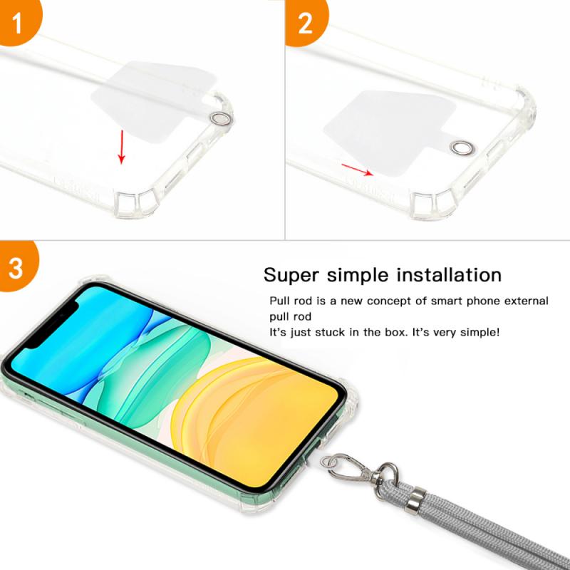 Telefon Schlüsselband Verstellbare Abnehmbare Nacken Kabel Schlüsselband Gurt Telefon Sicherheit Halteseil Für Alle Handys Und fallen Kombination Zubehör