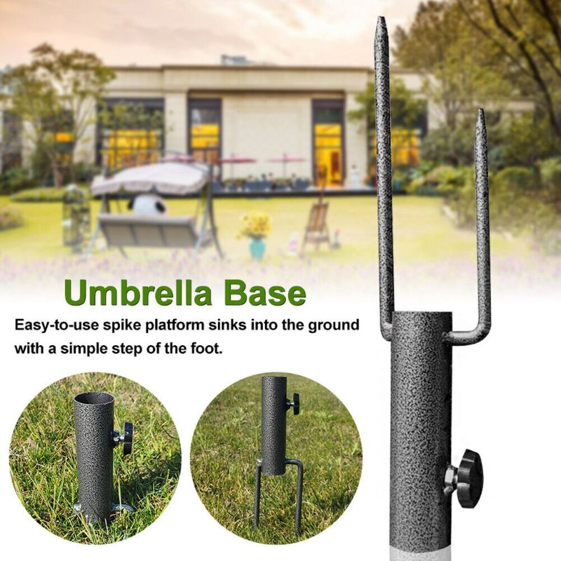 Kraftig parasol solskærm paraply base stativ holder tilbehør gårdhave udendørs gård strand rejse