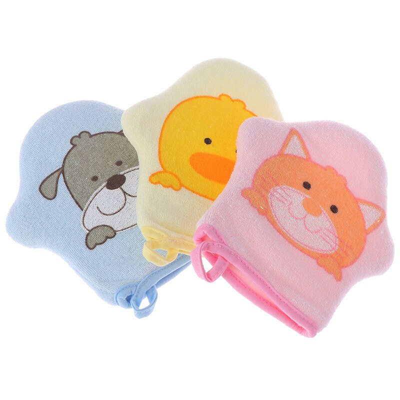 Esponja de baño para bebé, cepillo de ducha de algodón, supersuave, lindo Animal de esponja, Bola de toalla para frotar en polvo para bebés y niños