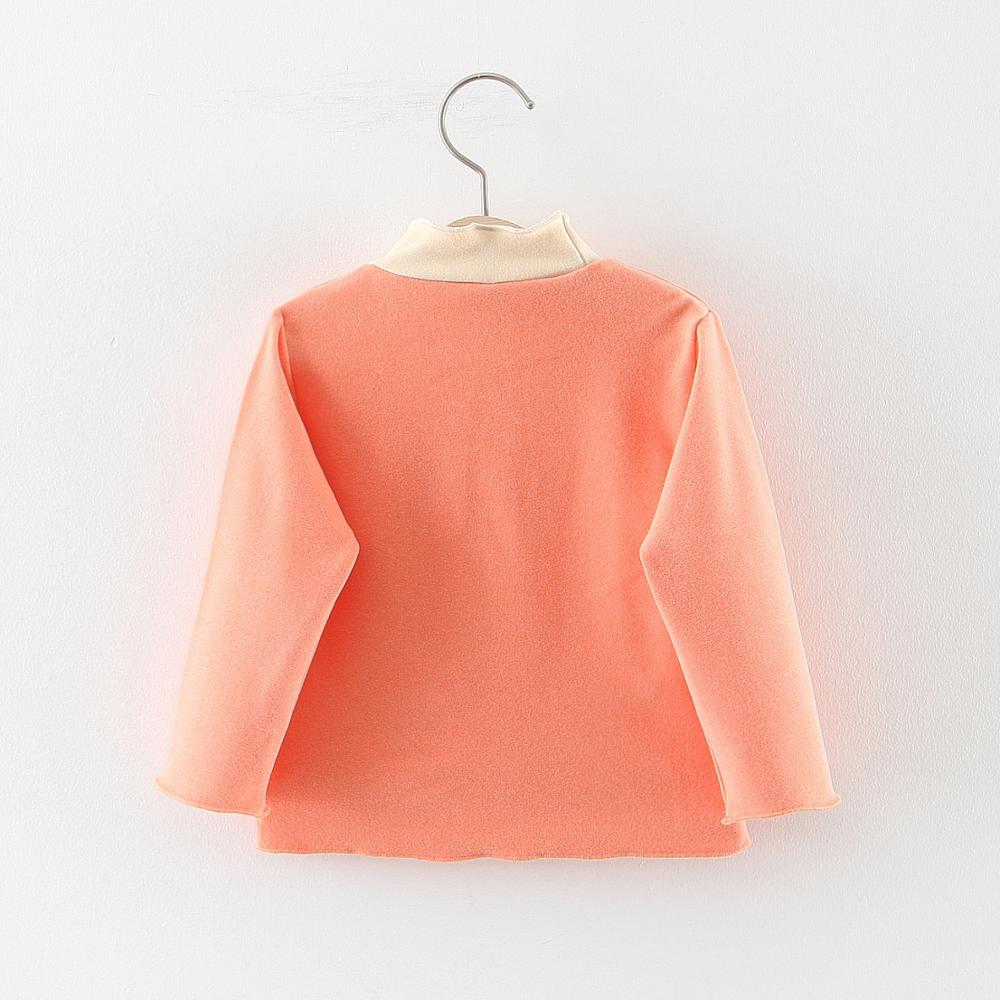Herfst Winter Baby Meisjes Cotton Lange Mouwen Solid Kwasten Bal Dikke Fleece Prinses Party T-shirt Tops Baby Kids Kleding
