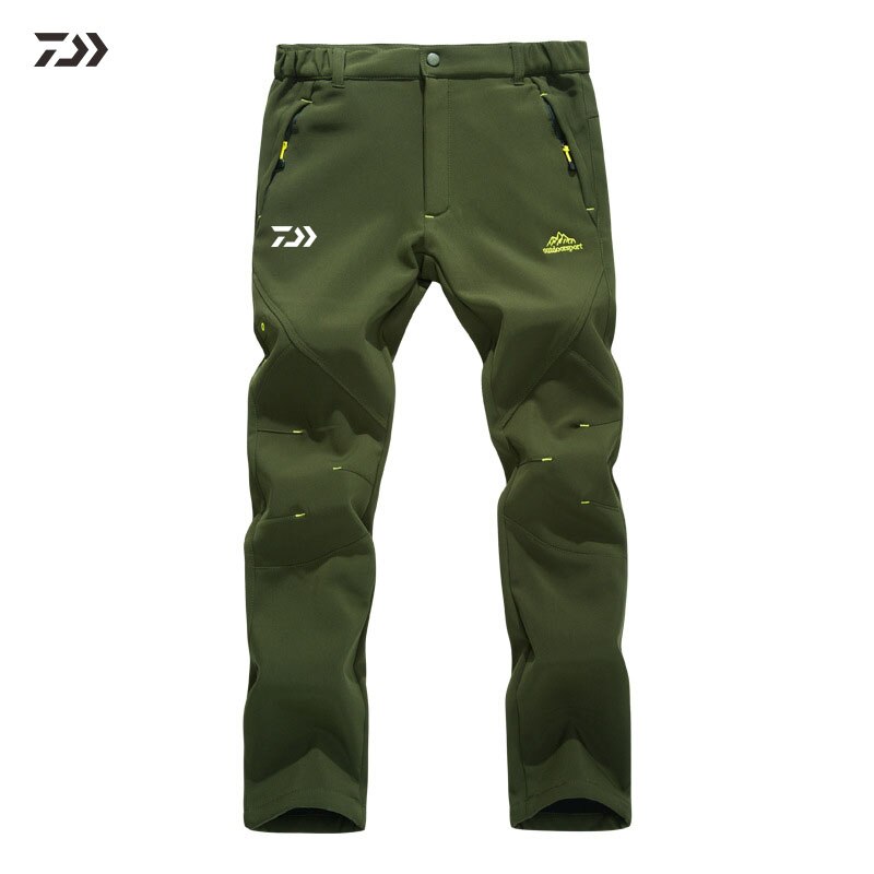 Daiwa Vissen Kleding Winter Herfst Thicken Outdoor Windjack Broek Vissen Broek Waterdicht Warm Houden Effen Vissen Kleding: green / 3XL