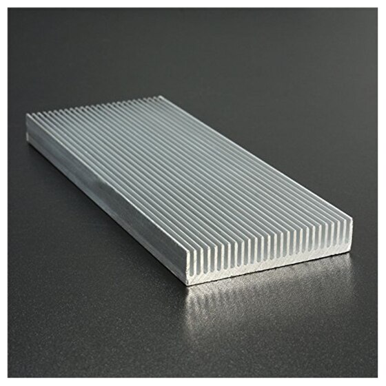 Aluminium Koellichaam Heatsink Voor High Power LED Versterker Transistor 100x41x8mm