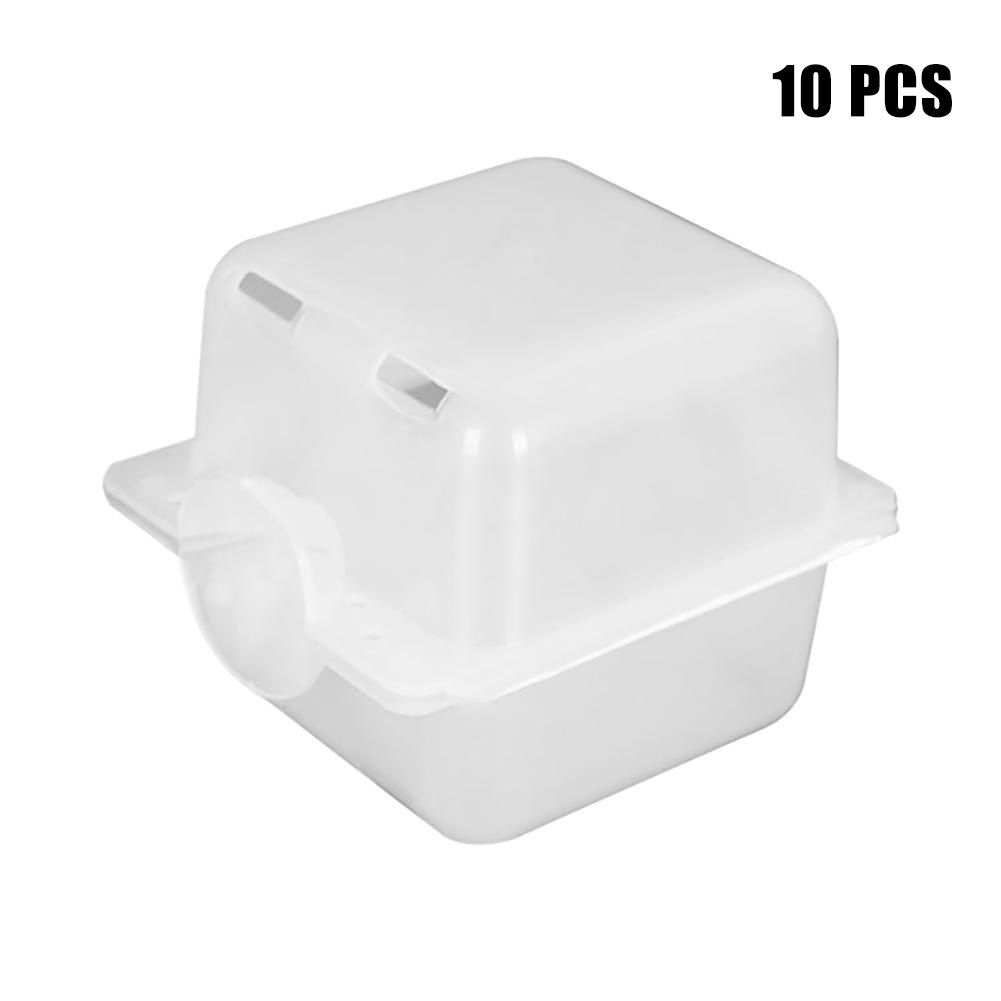 3/5/10pcs Square Reusable Plant Rooting Device Assist Rooting High Pressure Root Controller Grafting Rooting Box JS22: White 10pcs