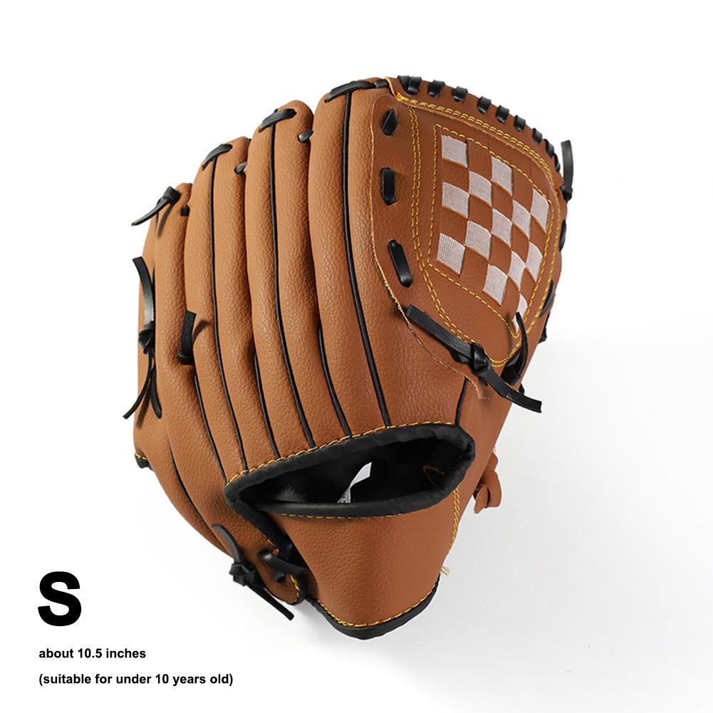 draussen Sport 2 Farben Baseball Handschuh weicher Ball Praxis Ausrügestochen Größe 10,5/11,5/12,5 Verknüpfungen Hand Für Erwachsene Mann frau Zug: Grün / l