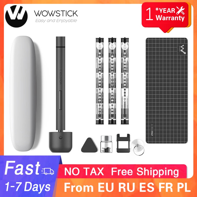 Wowstick 1F Pro Mini Precisie Elektrische Schroevendraaier Set Draadloze Oplaadbare Schroevendraaier Met Led Licht Reparatie Tool Kits