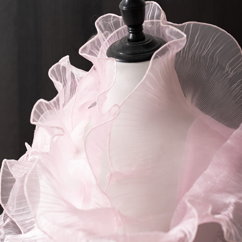 Ruban en dentelle plissée pour robe artisanale, 13cm de large, pour vêtements, fourniture de vêtements, accessoires de couture, tissu à coudre à volants, 2m: Cuivre