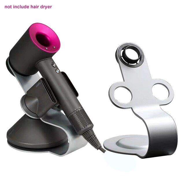 Supporto per asciugacapelli supporto per asciugacapelli Dyson staffa portatile con portaoggetti Super magnetico per ugello per asciugacapelli Dyson da bagno: Model A Silver