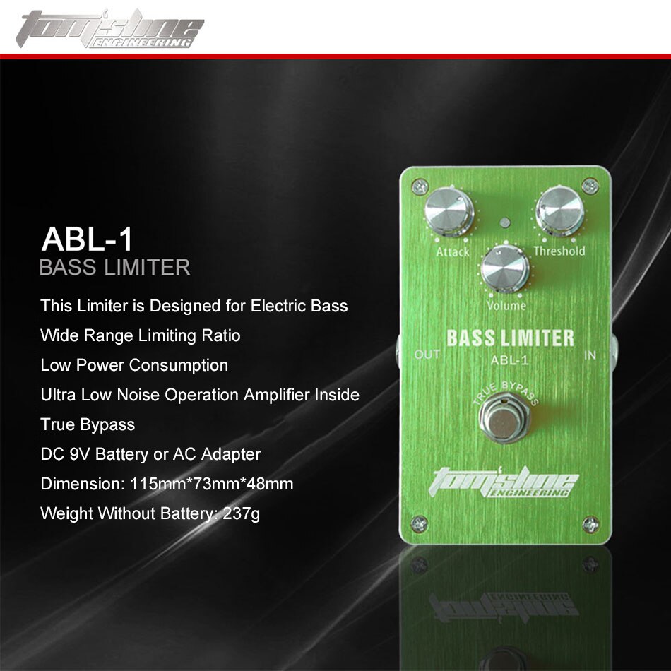 Aroma ABL-1 Bass Limiter Bas Effecten Pedaal Bass Compressor Verminderen Redundante dynamische Balans uitgang True Bypass