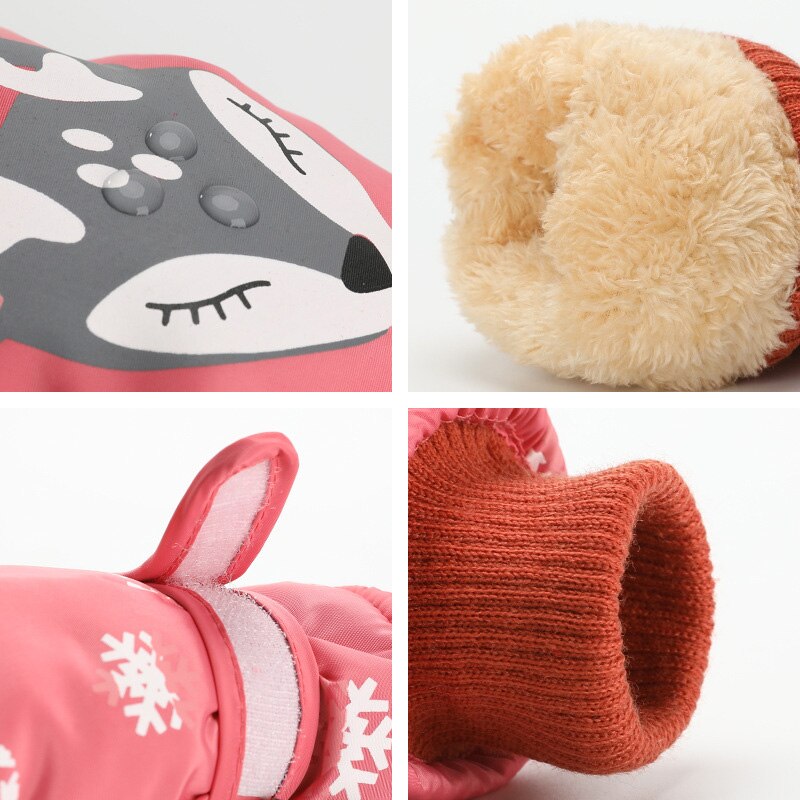 Mltbb vinterhandsker til drenge piger thicken plus velvet skihandsker kold vindtætte vandtætte vinter varme børnehandsker 8-12 år