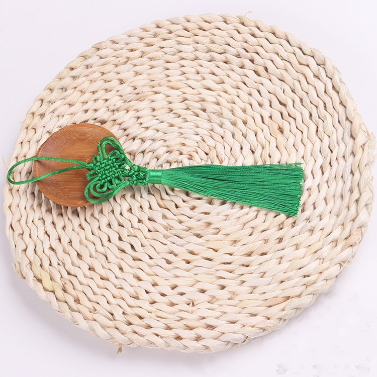 10PCS Love Heart Chinese Knot Tassels DIY Pendant Jewelry Home Textile Curtain Garment Sewing Macrame Decoration Craft Tassels: Green