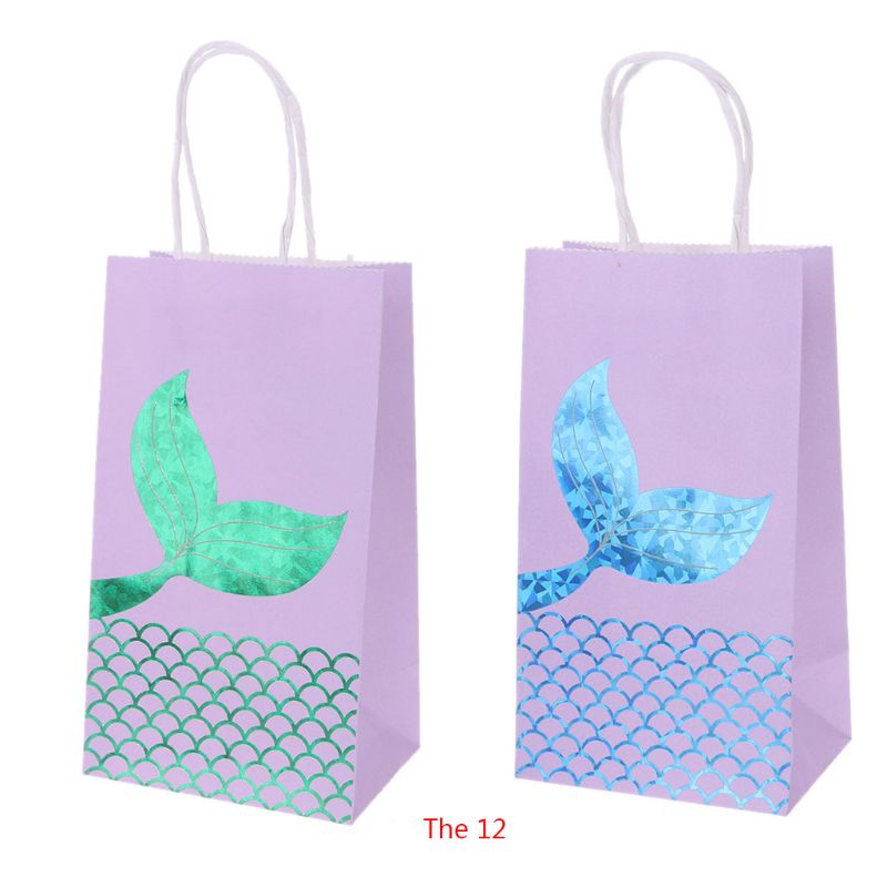 Vissenstaart Bags Goodies Bag Glitter Traktatiezakken Feestartikelen Gunsten Voor Onder De Zee Party Cadeaus Voor Meisjes