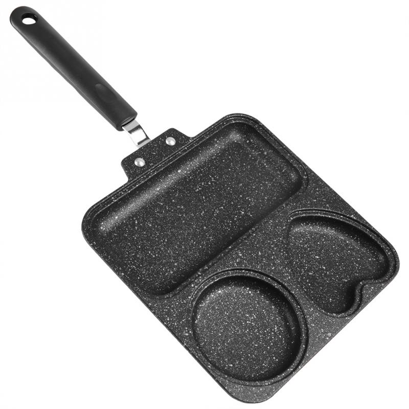 3- i -1 multifunktion frukost stekpanna platt non-stick delad stekpanna ägg stekgrytor och stekpannor för spis