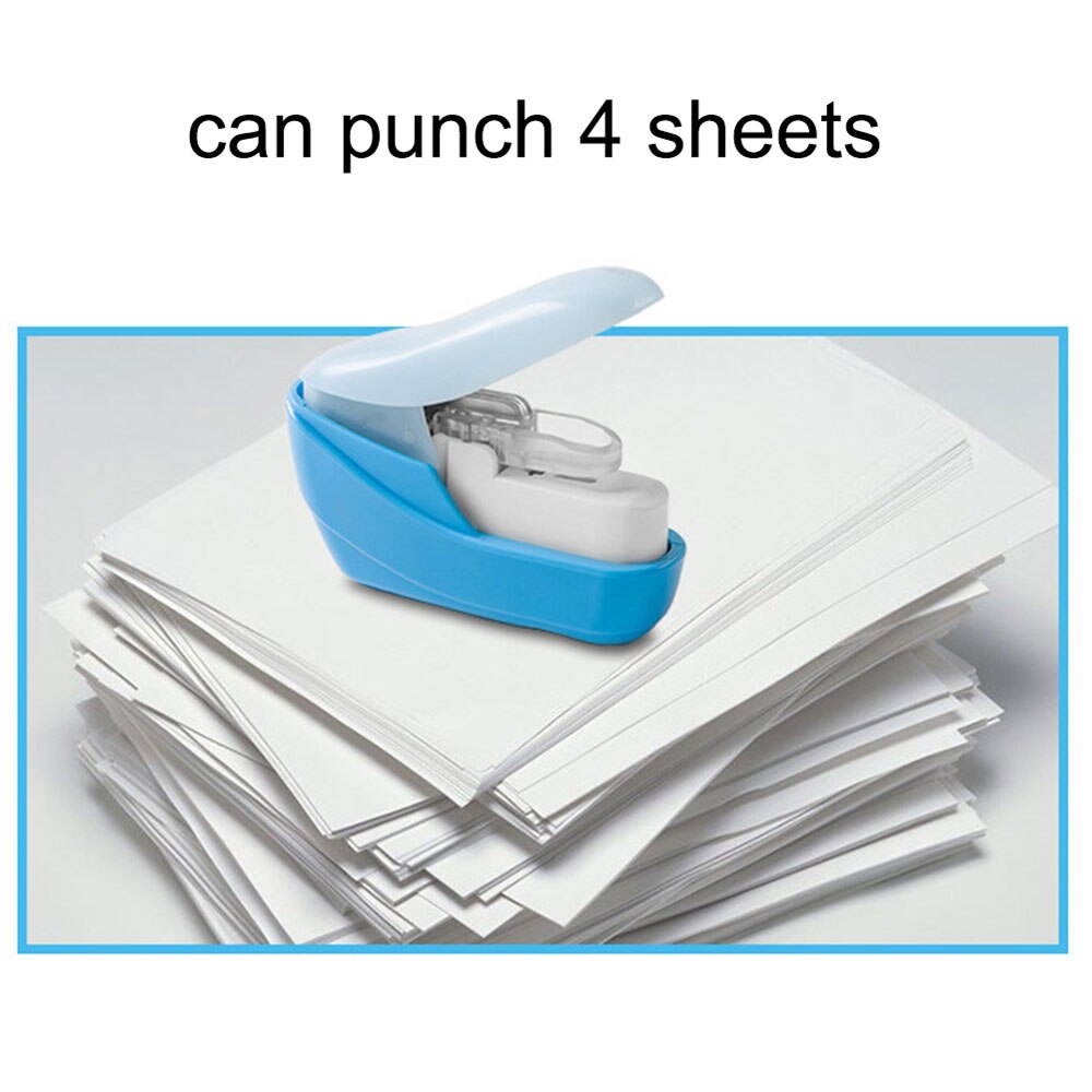 1Pcs Mini Draagbare Stapleless Nietmachine Naaldloze Nietmachine Nietmachine Studenten Briefpapier Kantoorbenodigdheden
