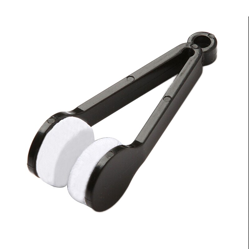 1PC Glasses Cleaning Rub Multifunctional Portable Two-side Glasses Brush Microfiber Spectacles Cleaner Glasses Cleaning Tools: black