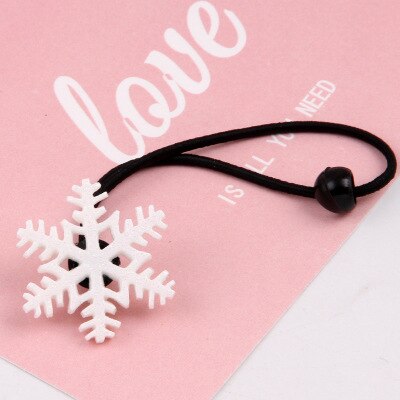 1 peças do Floco de neve Do Bebê Meninas Natal Faixa De Borracha Combinação de Grampos de cabelo Grampos de Cabelo Crianças Faixa de Cabelo Cabeça Corda Acessório de Cabelo Feliz: 4