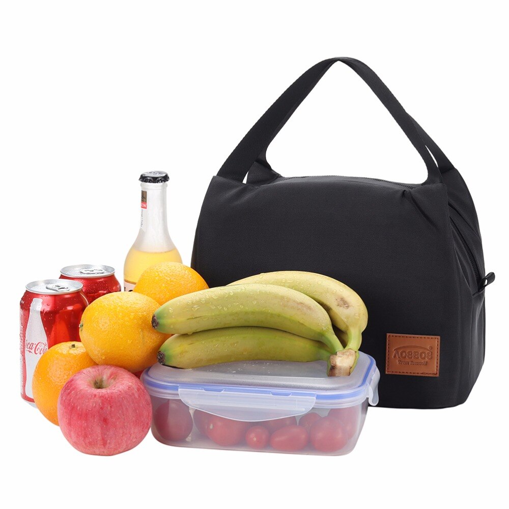 Aosbos Thermische Geïsoleerde Lunch Zakken Houden Voedsel Verse Lunchbox Tas Picknick Reizen Opslag Voor Vrouwen Kids Tote handtas