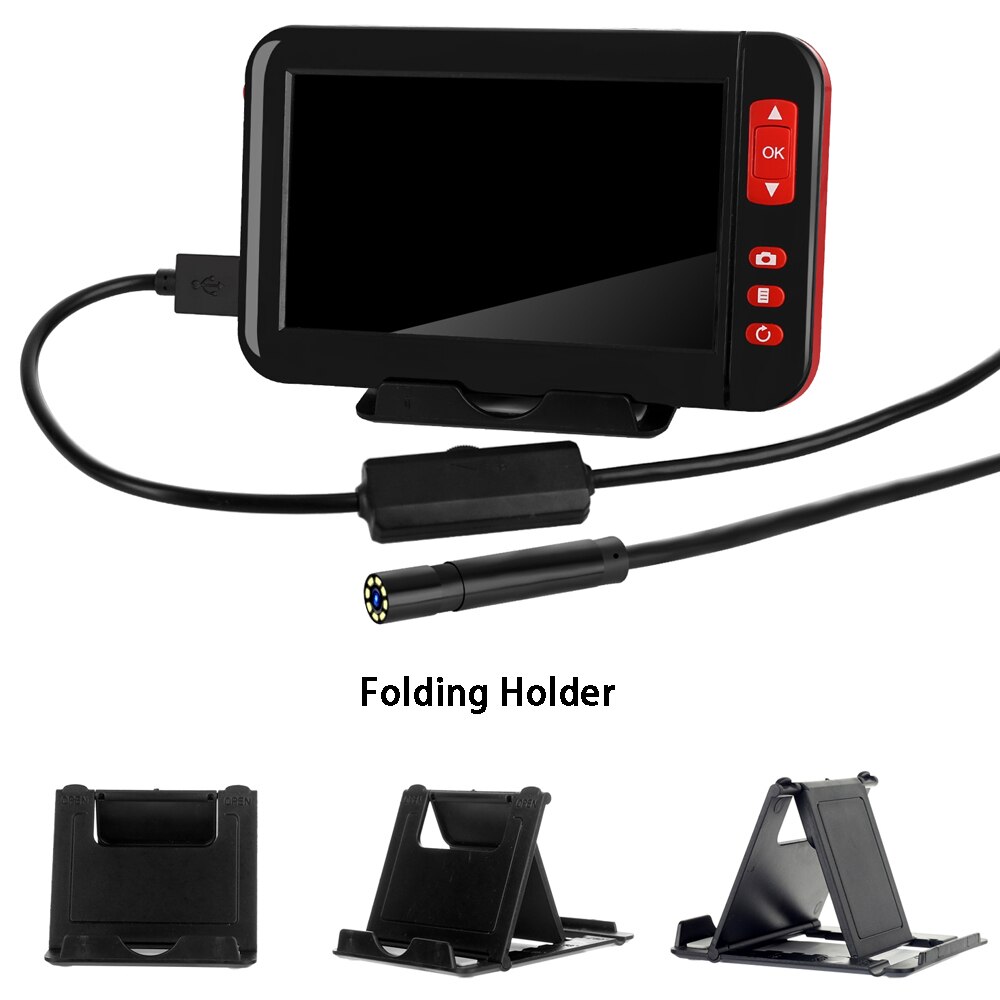 F200 4.3 Inch High-definition 1080P Display Screen Endoscope Industrial Home Endoscopes with 8 Adjustable Brightness LEDs