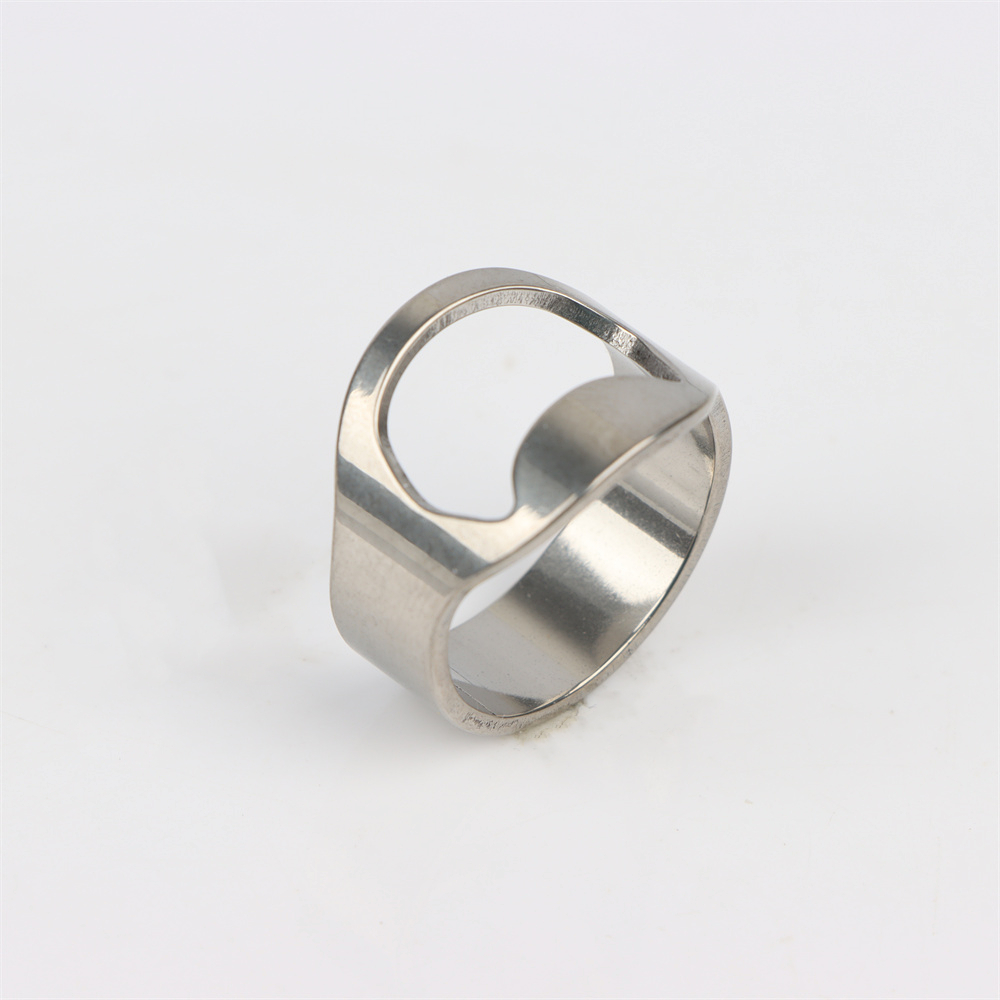 Apribottiglie portatile per pollice di birra Anello da dito unico in acciaio inossidabile per uomo Gioielli di decorazione di creatività di colore punk di moda: 10 / Blu