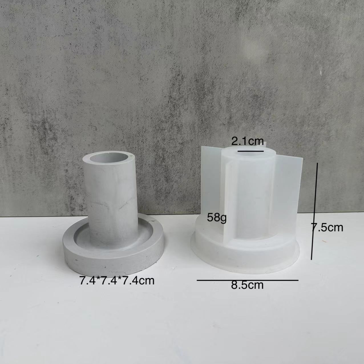 Bougeoir rond en silicone fait à la main, plâtre d'aromathérapie, accessoires de bougie partenaires, décor de bureau à la maison: Bourgogne