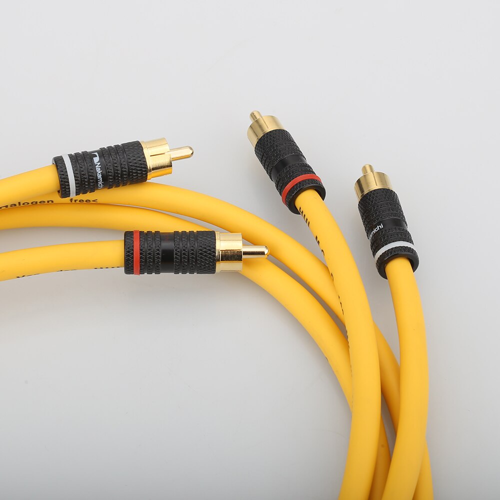 Brand Hifi Audio D102 MK III Silver Plated Rca interconnect Cable with Gold Plated RCA Plug