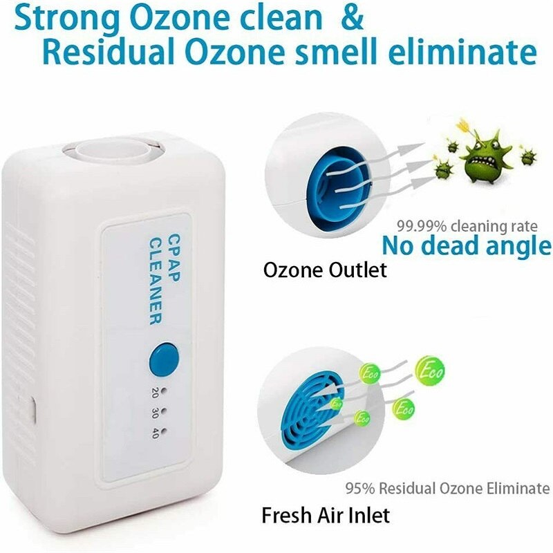 Cpap Cleaner Mini Sanitizer Ozone Ventilation Disinfector for Breathing Machine Sleep Apnea Travel Portable Air sterilization