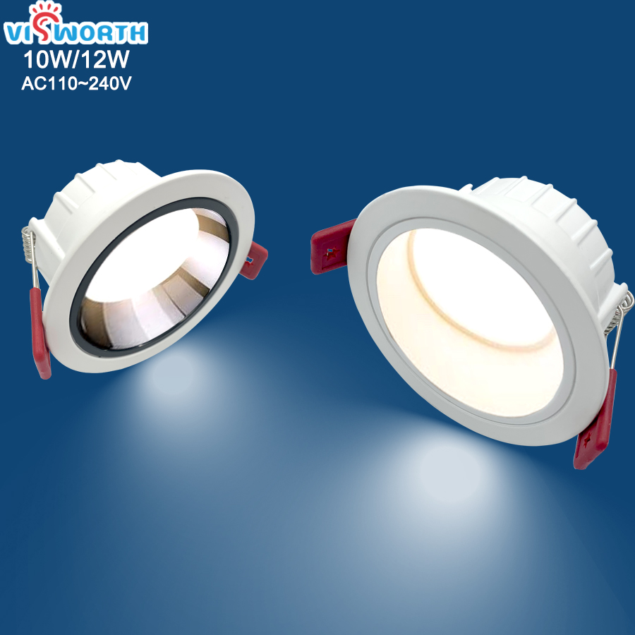 10W 12W Led Downlight Recessed Ceiling Lamp Spotlight 110V 220V 240V Round Led Panel Light Warm Cold White SMD2835
