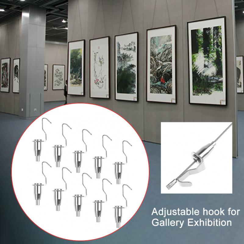 10pcs adjustable Picture Hanging Art Gallery Painting Hook Durable Exhibition Accessory rustproof and durable painting hooks