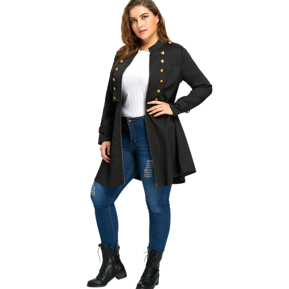 Wipalo Brand Plus Size Double Breasted Flare Lange Winter Vest Vrouwen Trenchcoat Oversize Grote Maat Jassen