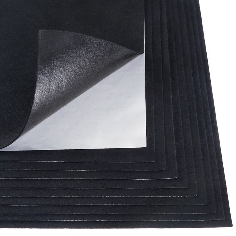Black Adhesive Back Felt Sheets Fabric Sticky Back Sheets Self-Adhesive Durable and Water Resistant, 10 PCS
