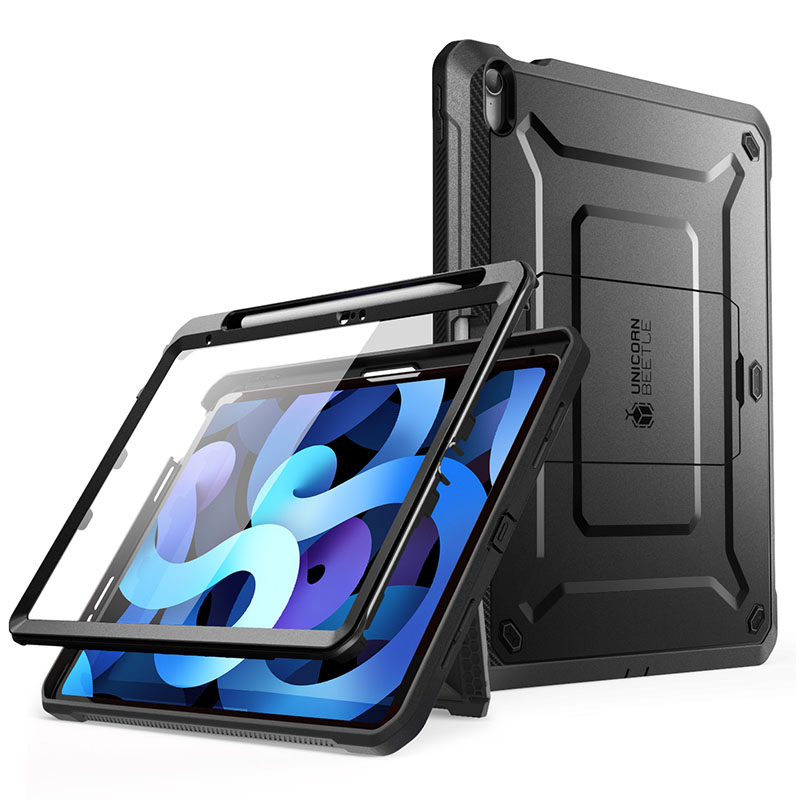 For iPad 10.9" ) / iPad 11" ) Case SUPCASE UB PRO with Built-in Screen Protector & Kickstand Protective Tablet Case: black