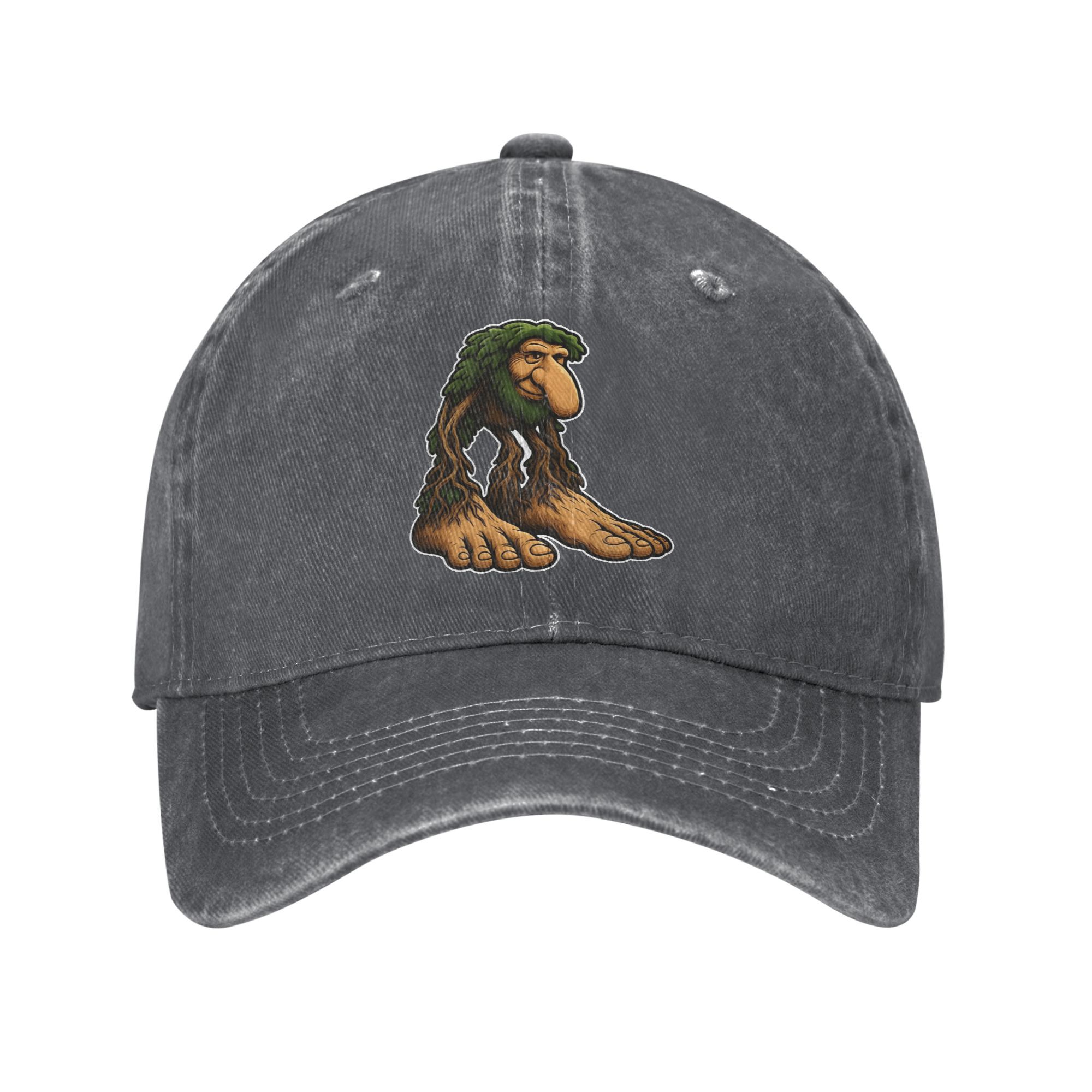 Brr Brr Patapim italien Brainrot Meme hommes femmes casquettes de Baseball en coton en détresse chapeaux casquette entraînements ajustement réglable Snapback chapeau: Gris foncé