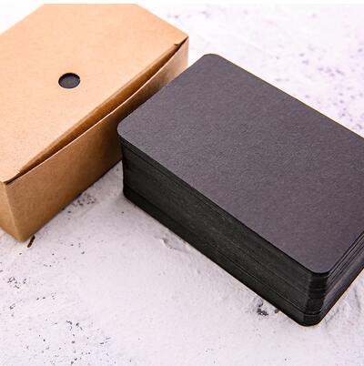 98pcs/lot 7colors blank card Small card Writable card 5.2x8.8cm Message card: Black
