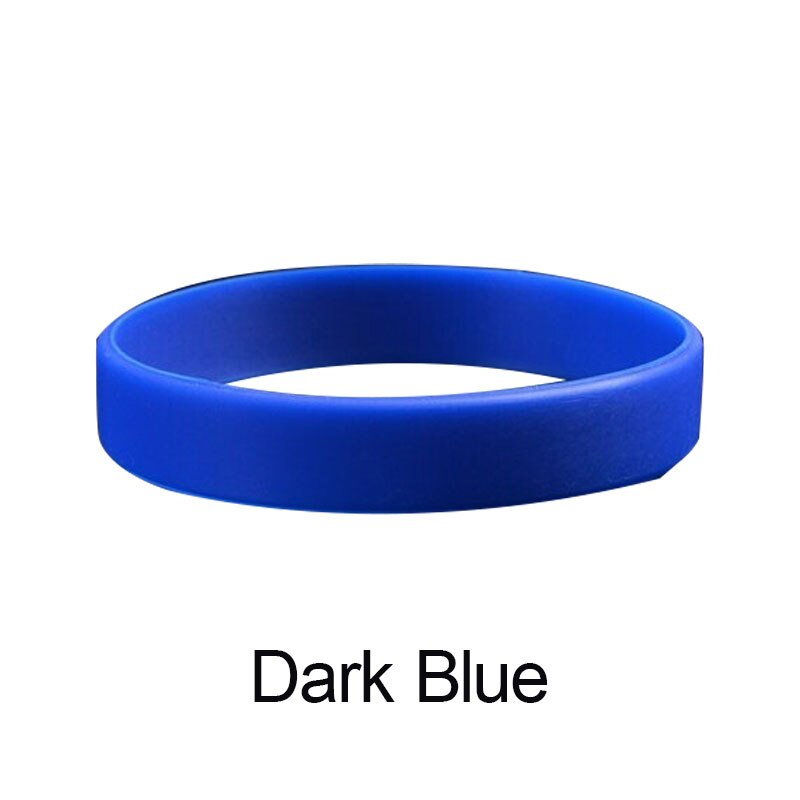 Fitness Silicone Basketball Wrist Support Sport Elasticity Balance Wristband Power Bangle Rubber Bracelet: Dark Blue