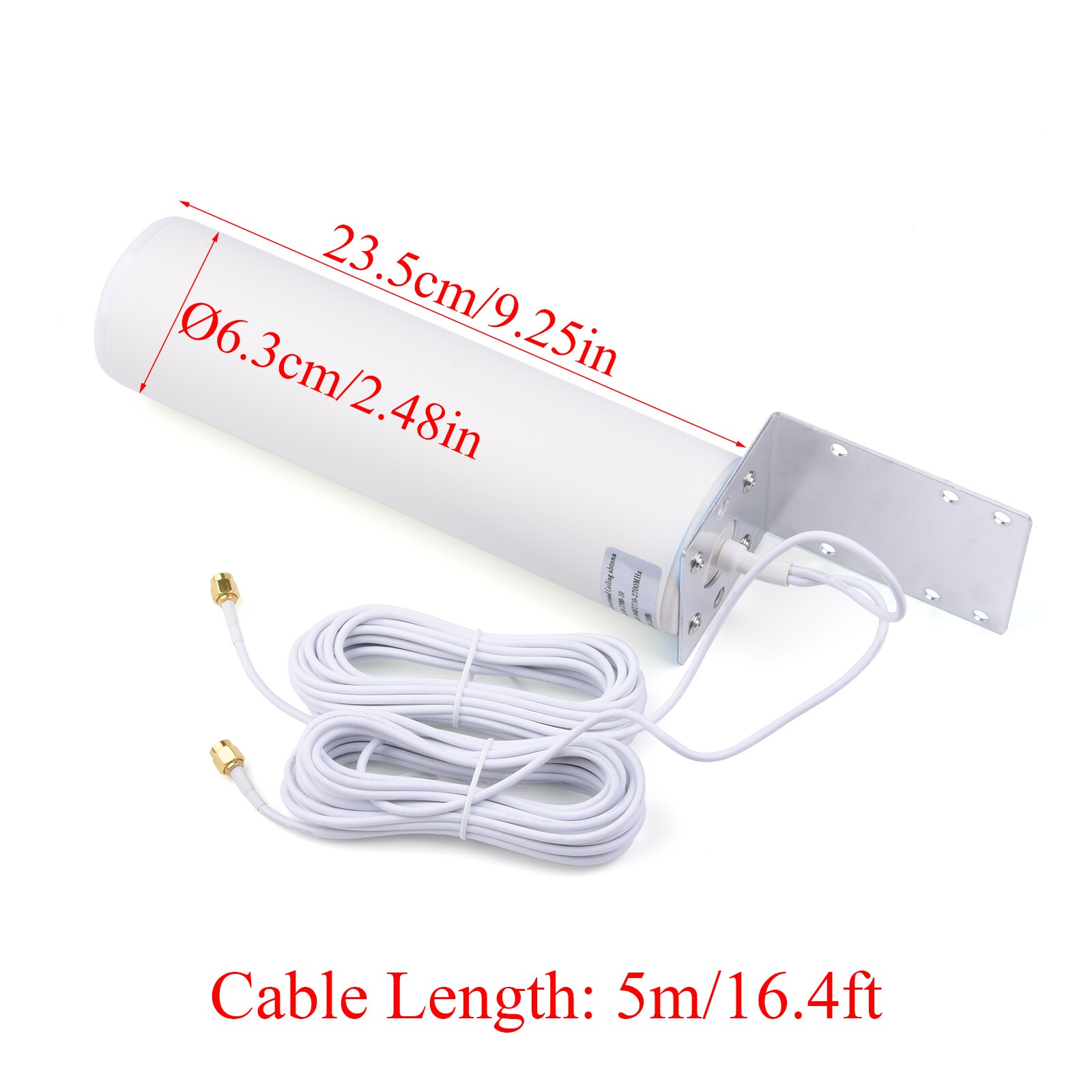 10-12dBi 4G Lte Externe Antenne 698-2700Mhz 4G 3G 2G Outdoor Antenne Dual Slider sma Male 5M/16.4ft Kabel Voor Modem Router