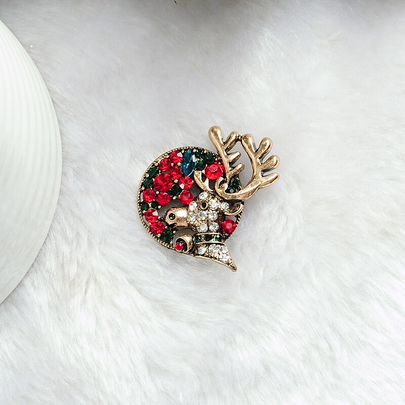 Etnische Kerst Broche Handgemaakte Crystal Multi-stijl Gelukkig Festivel Broche Voor Vrouwen Festival Dier Sieraden