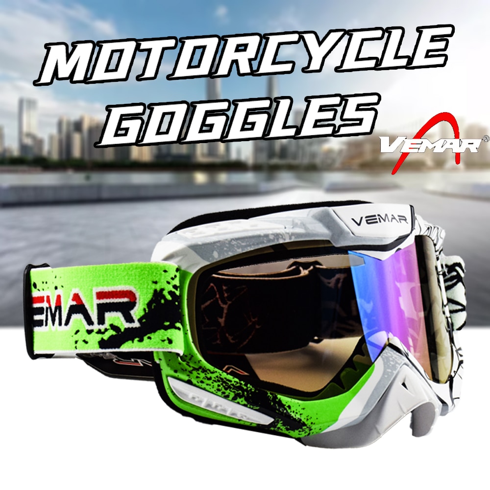VEMAR Moto cross lunettes saleté vélo Moto cross lunettes Moto Cross lunettes vtt MX équitation lunettes masque moto cross